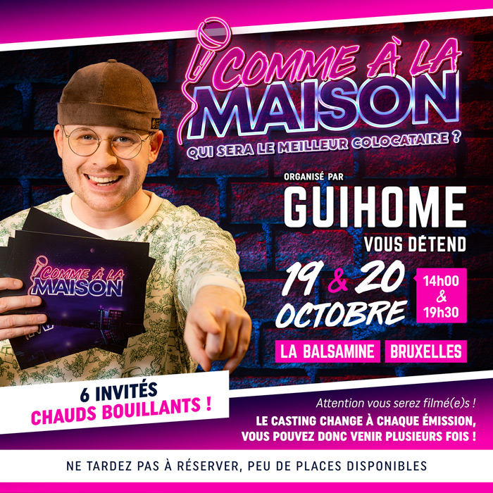 Création logo et identité visuelle pour l'émission Comme à la Maison de GuiHome – ExtraGraphic