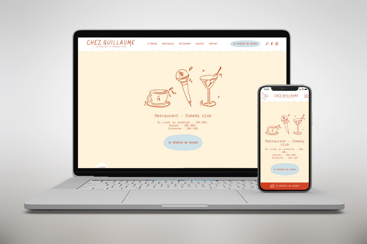 Web design et développement WordPress pour Chez Guillaume - ExtraGraphic